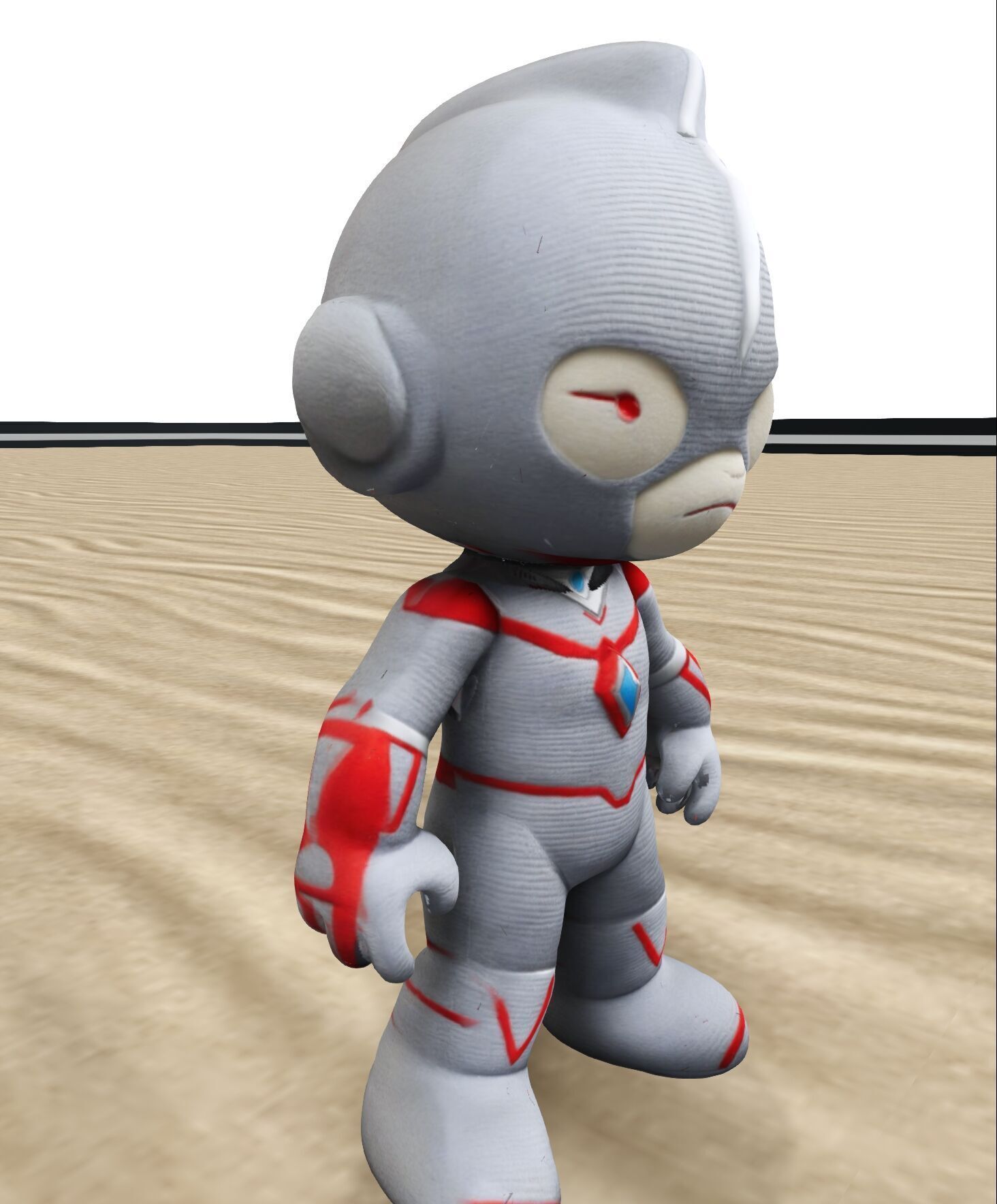 Chibi Sci-Fi Hero Stylized 3D Character Model 3D model_1