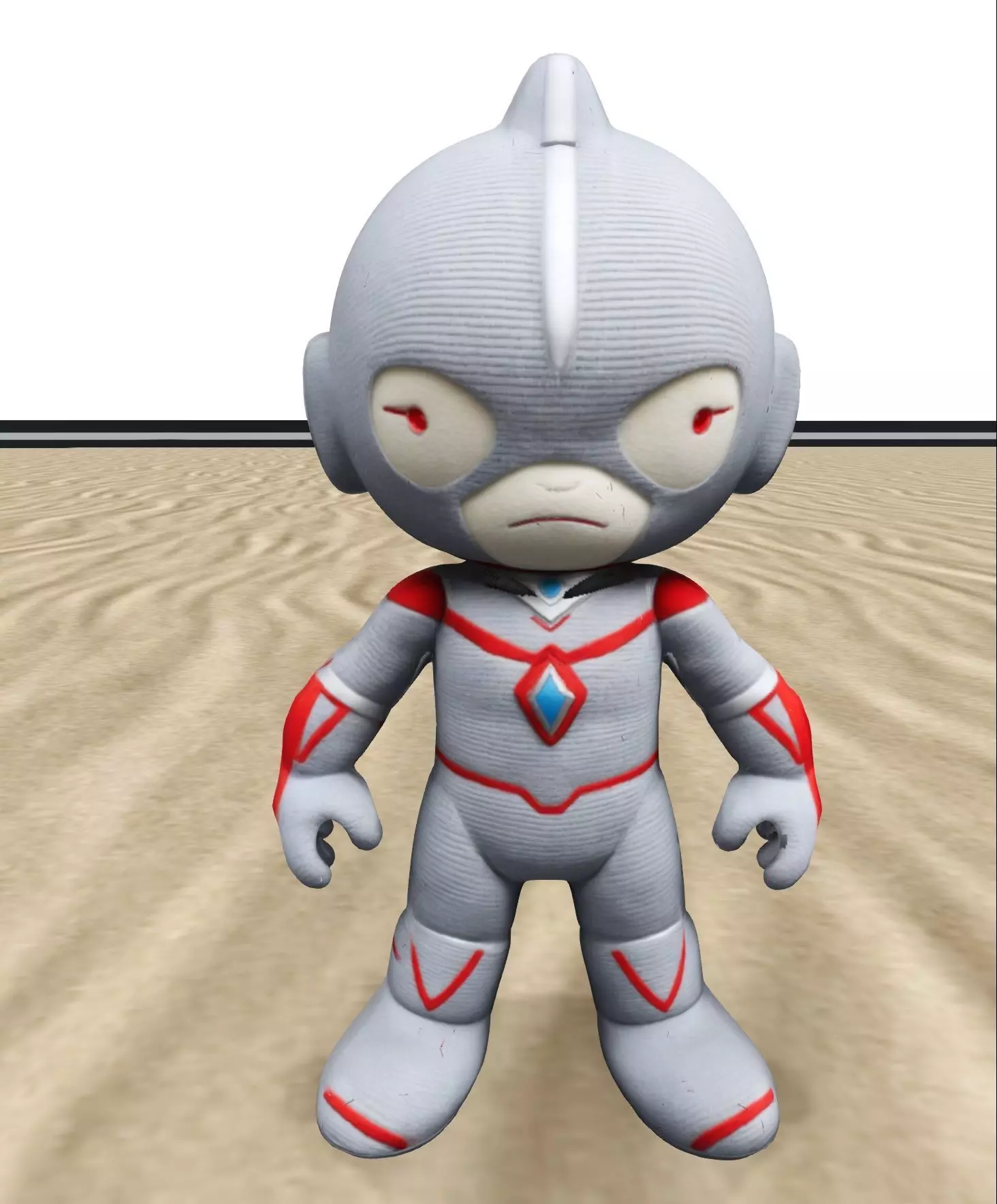 Chibi Sci-Fi Hero Stylized 3D Character Model 3D model_0