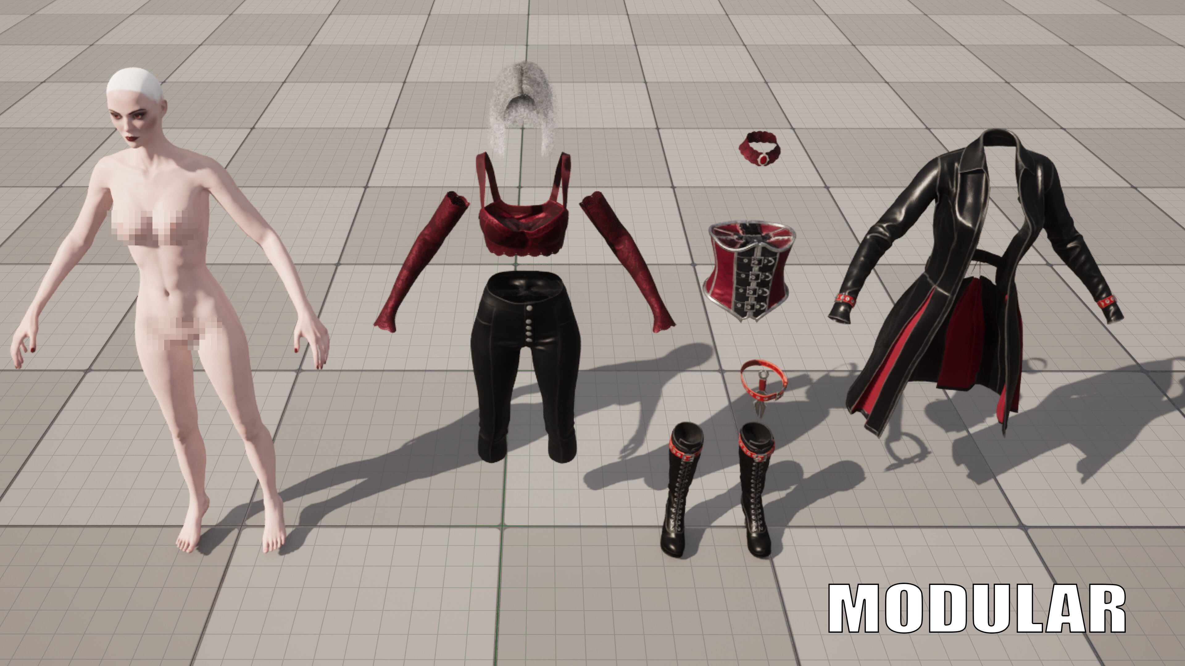 Vampire Luna Low-poly 3D model_10