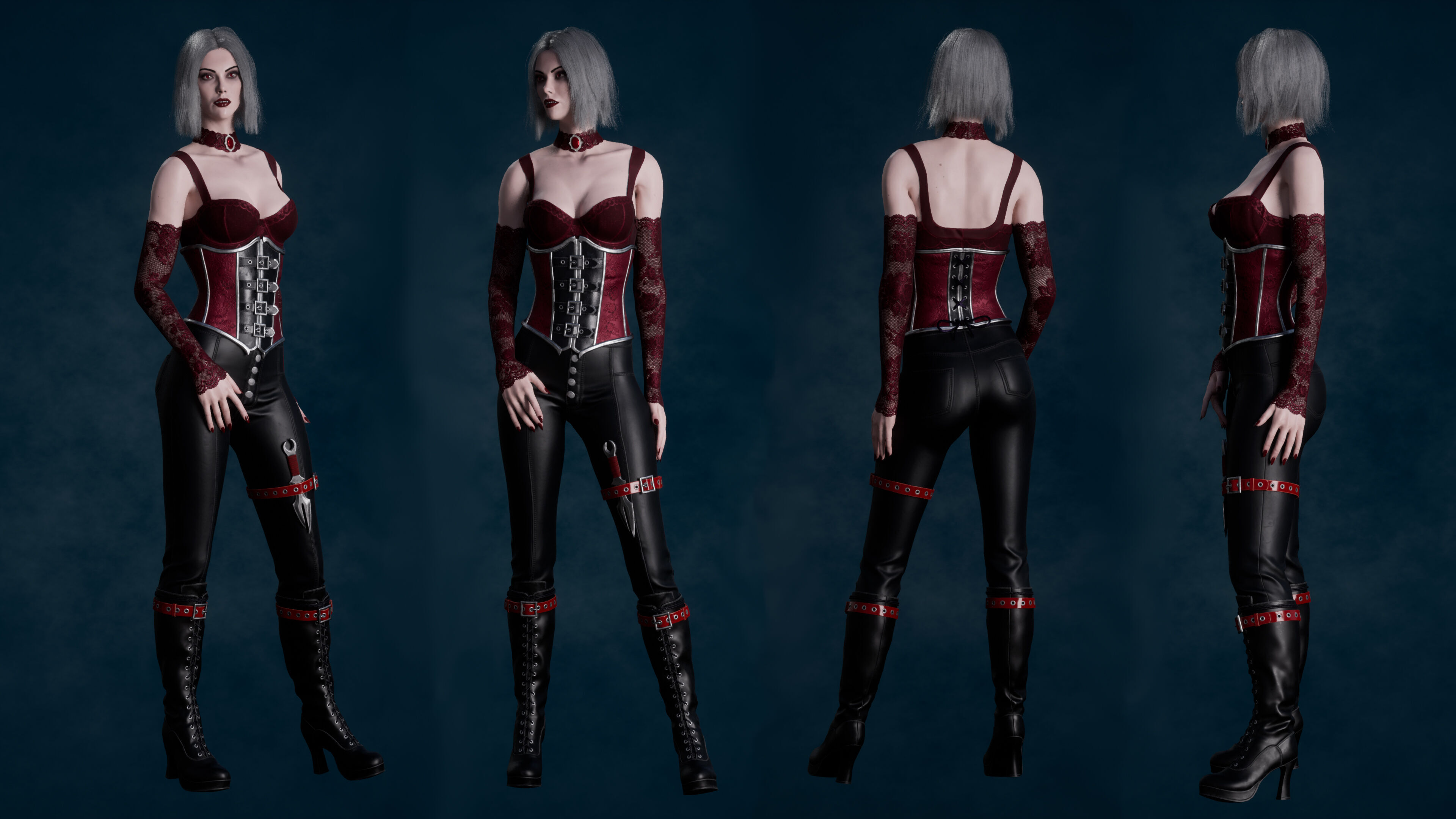 Vampire Luna Low-poly 3D model_7