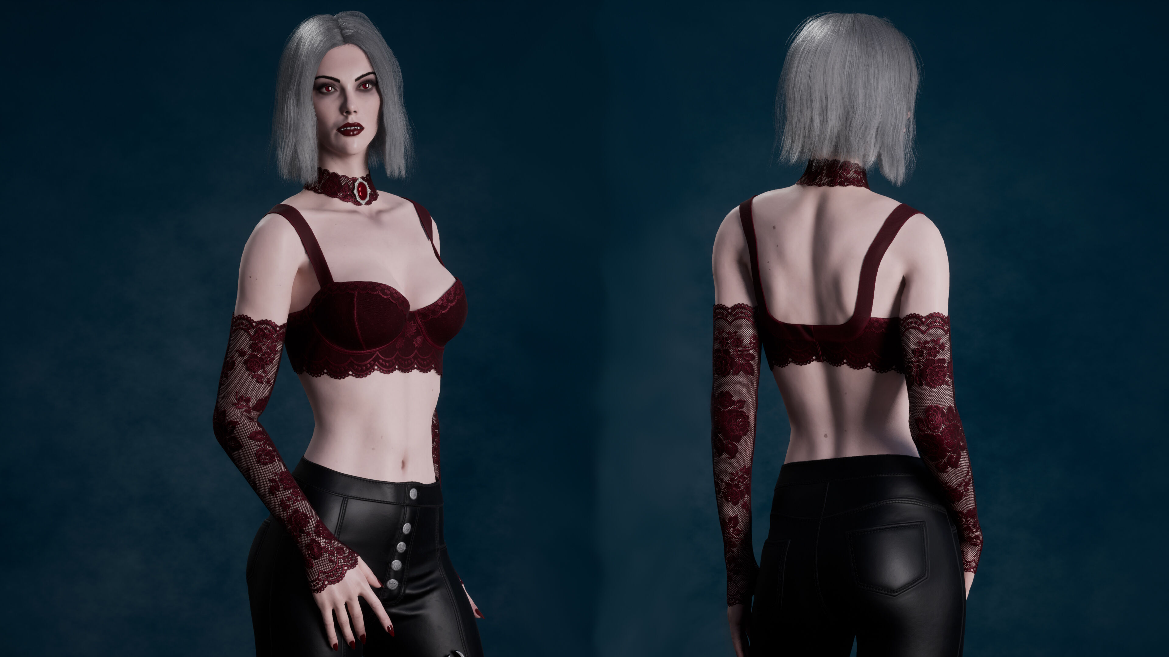 Vampire Luna Low-poly 3D model_8