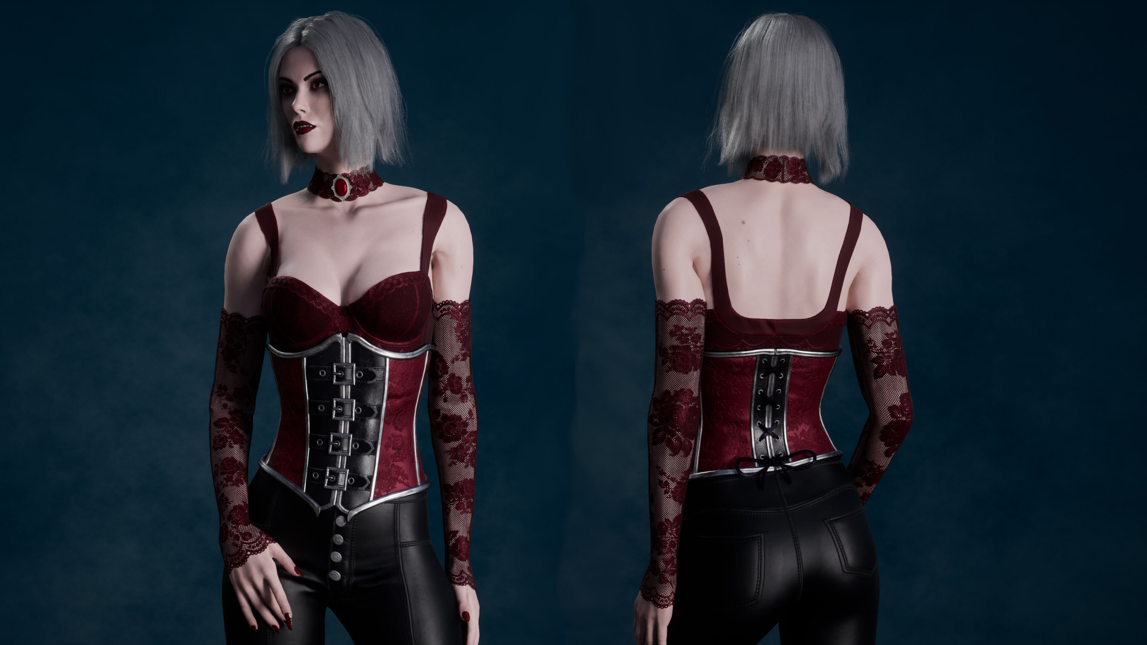 Vampire Luna Low-poly 3D model_6