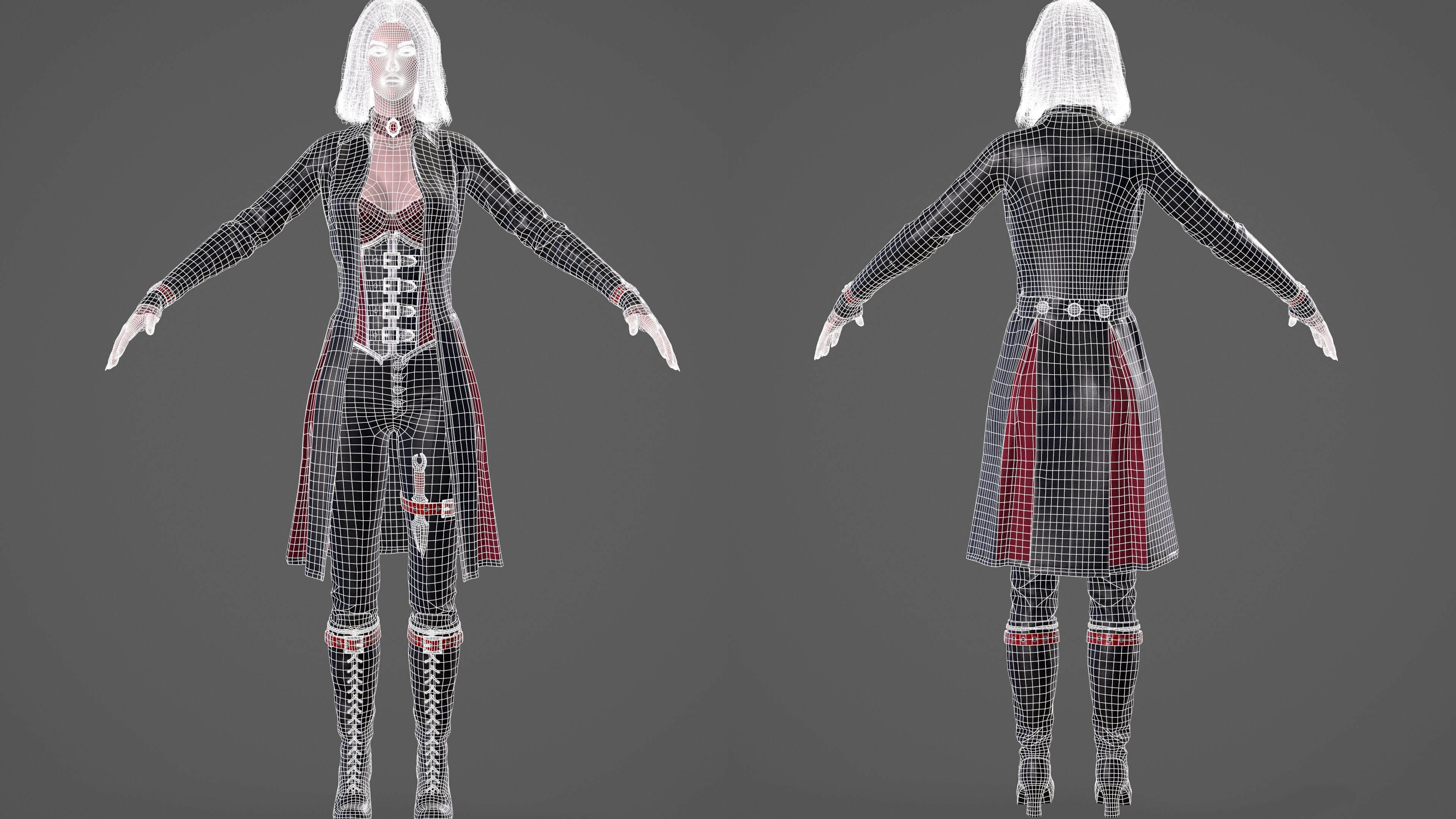 Vampire Luna Low-poly 3D model_17