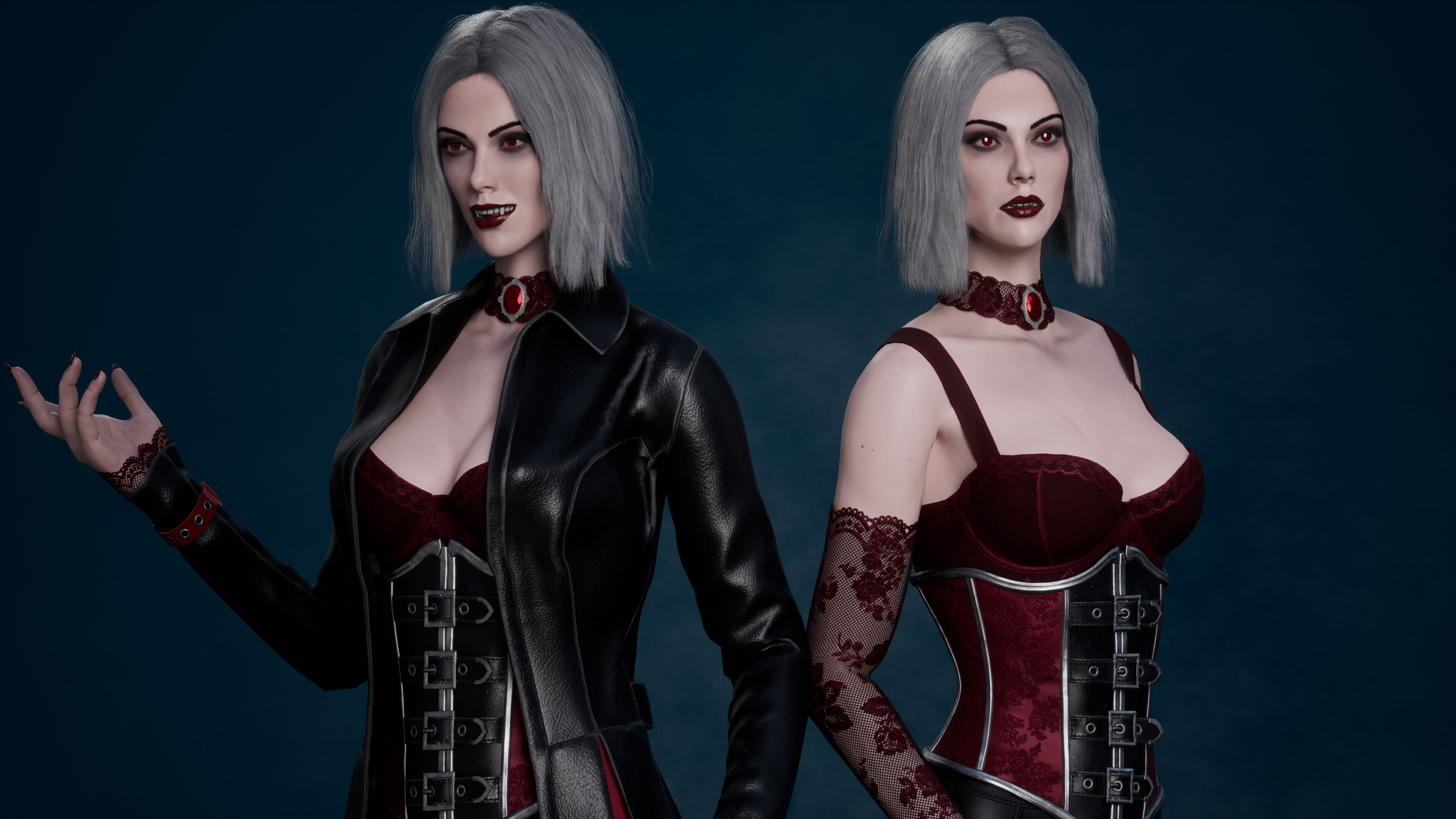 Vampire Luna Low-poly 3D model_3