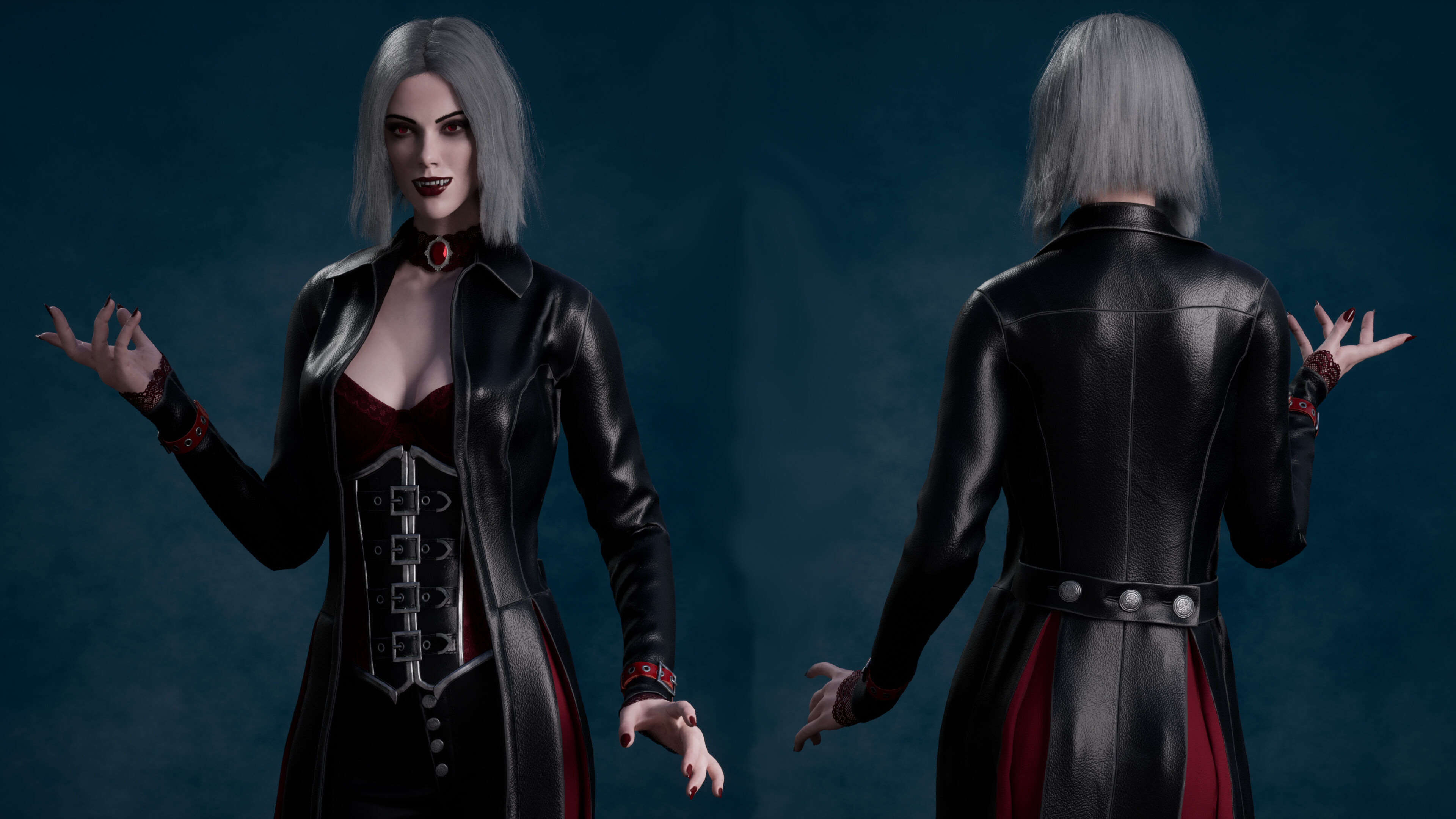 Vampire Luna Low-poly 3D model_4