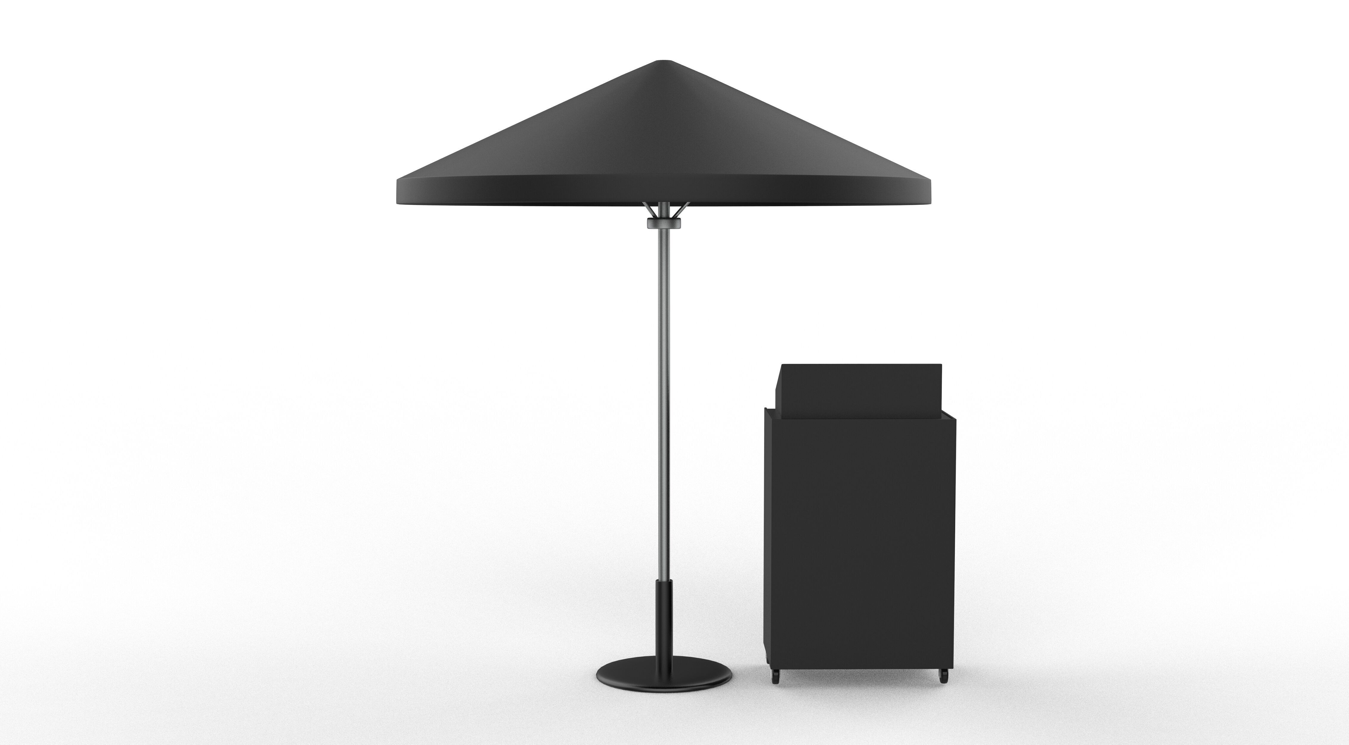 podium with Umbrella 3D model_10
