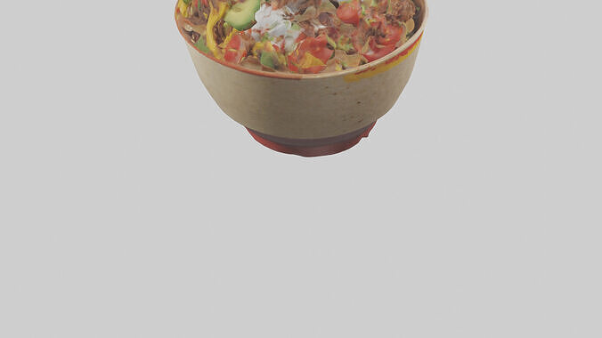Burrito bowl model 3D model 5