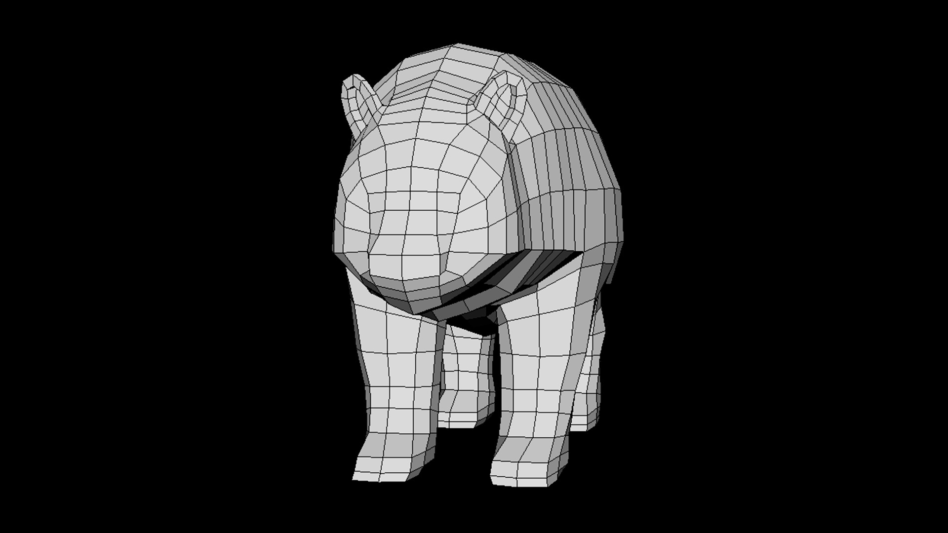 Panda model  Low Poly 3D model_5