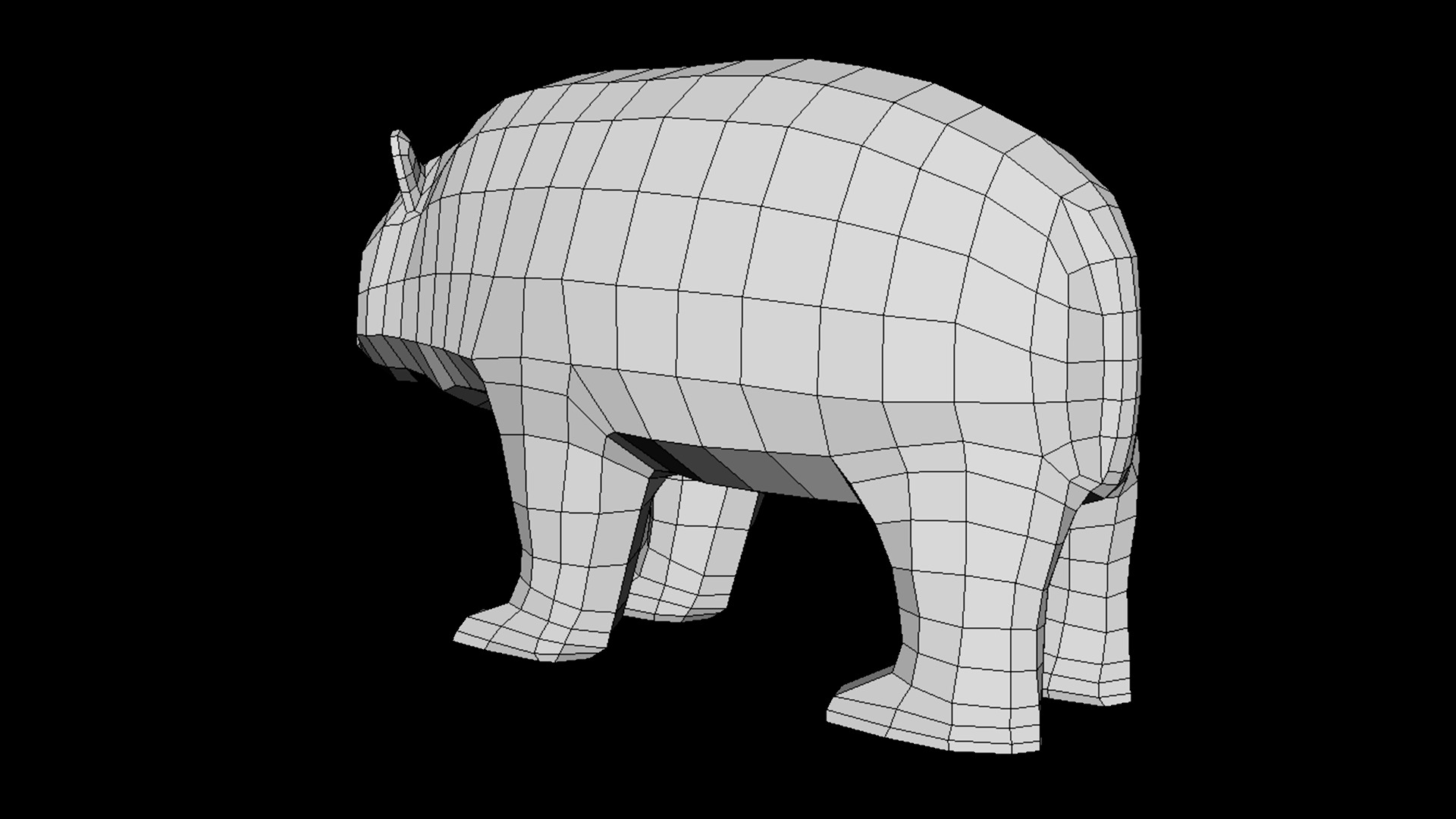 Panda model  Low Poly 3D model_3