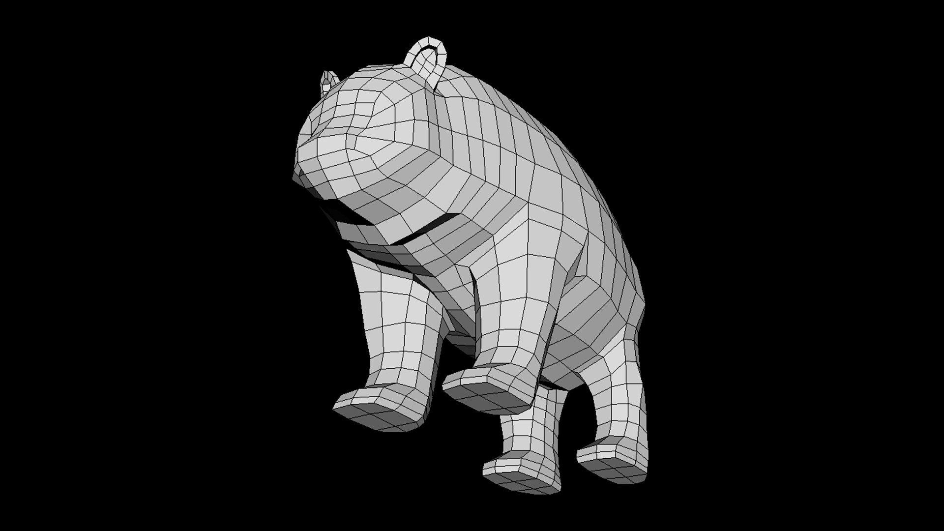 Panda model  Low Poly 3D model_4