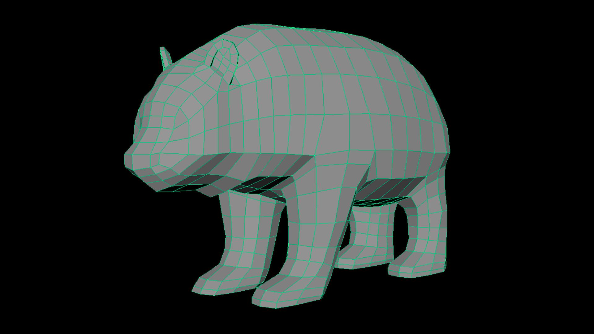 Panda model  Low Poly 3D model_7