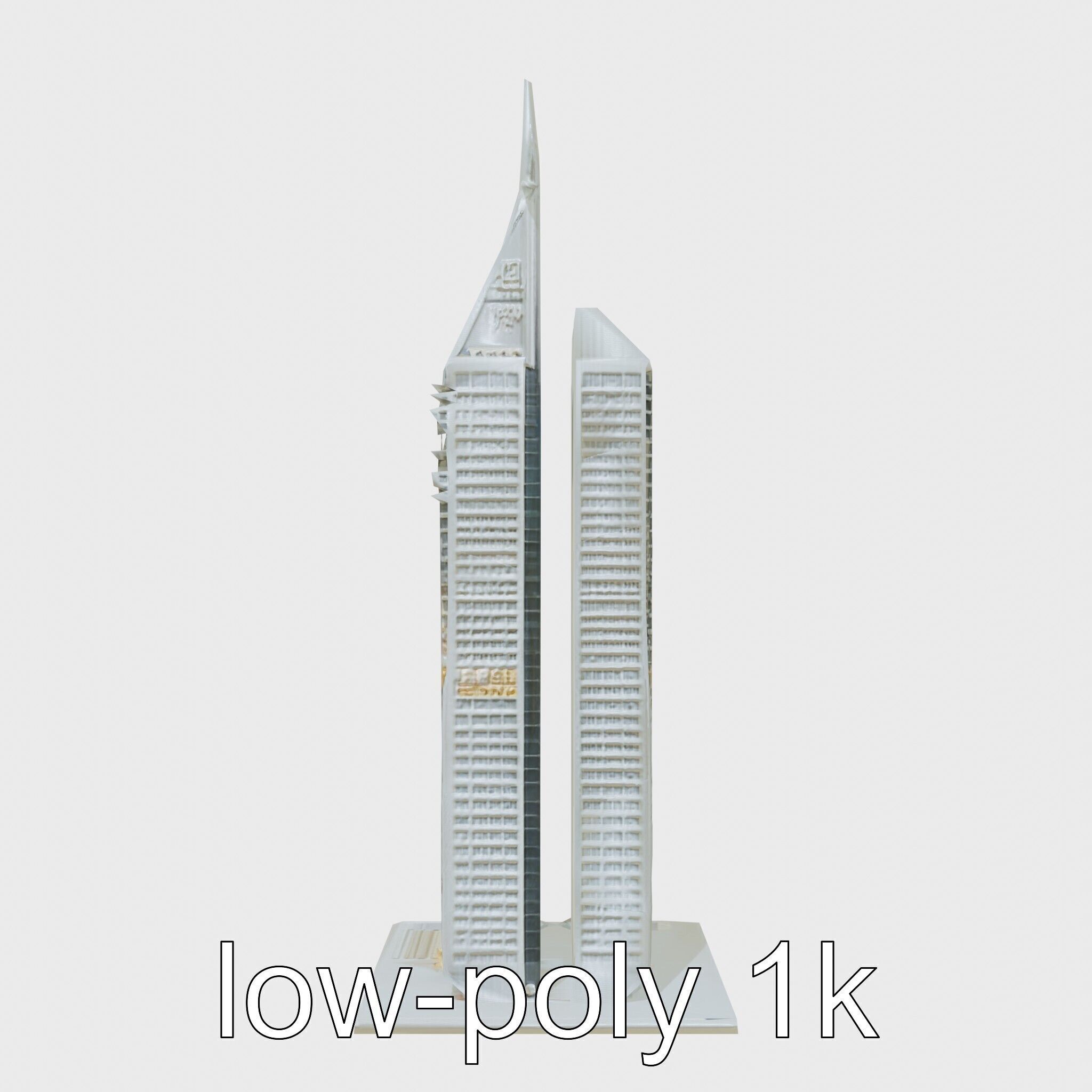 Futuristic Skyscraper Architectural Model Low-poly 3D model_31