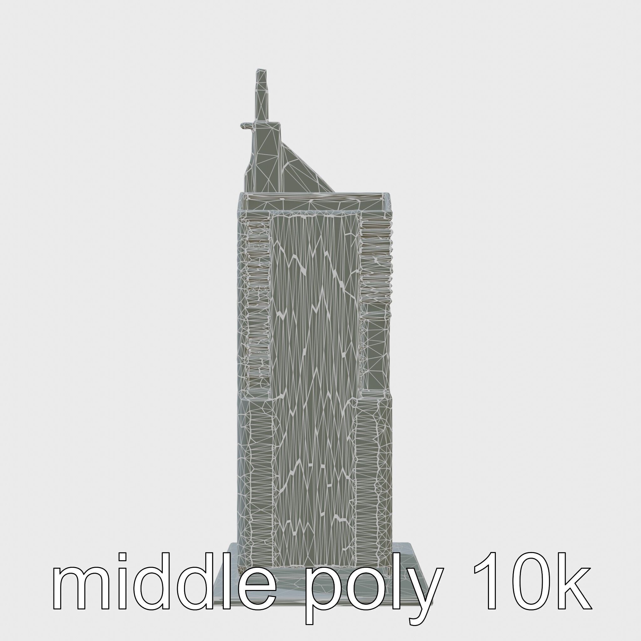 Futuristic Skyscraper Architectural Model Low-poly 3D model_6