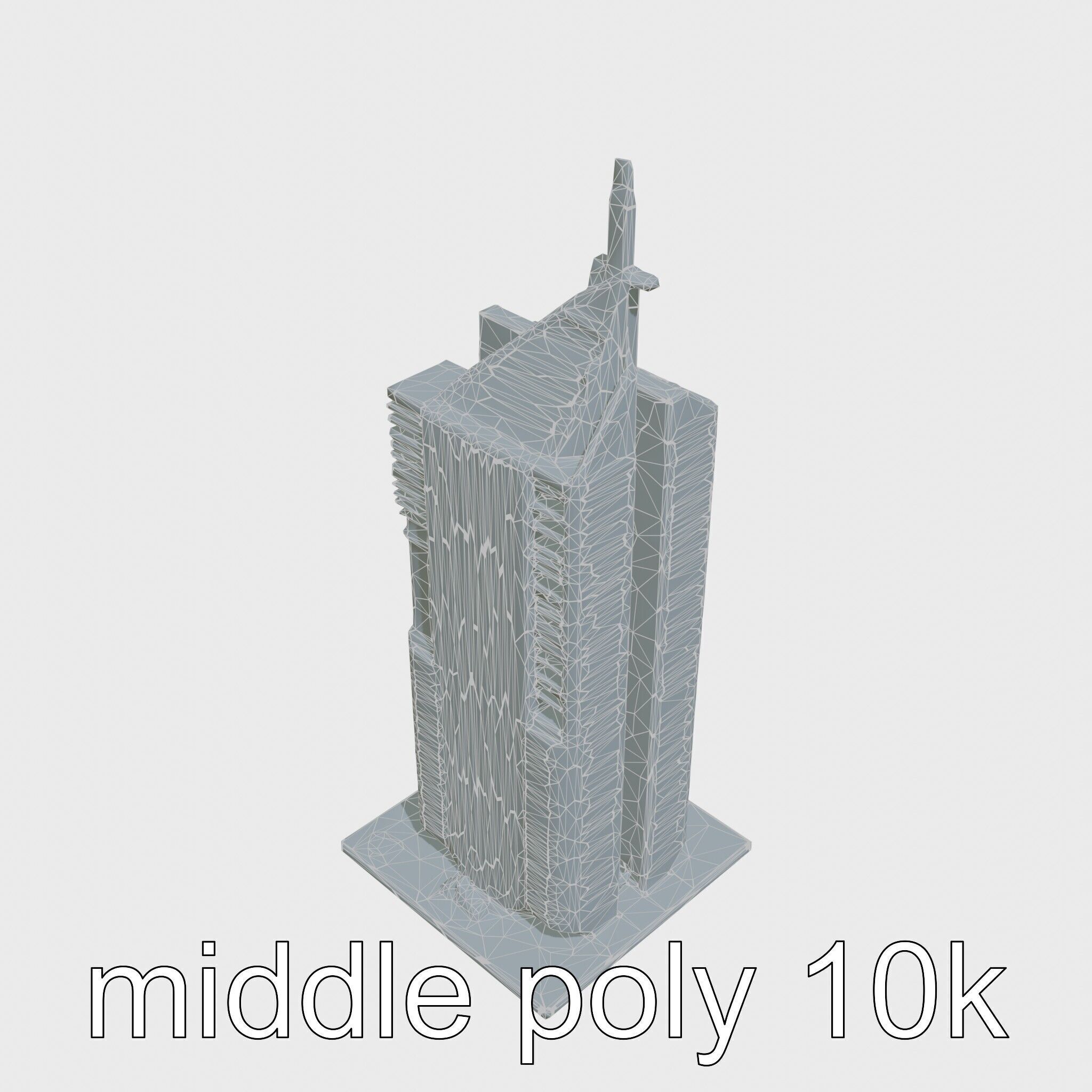 Futuristic Skyscraper Architectural Model Low-poly 3D model_19
