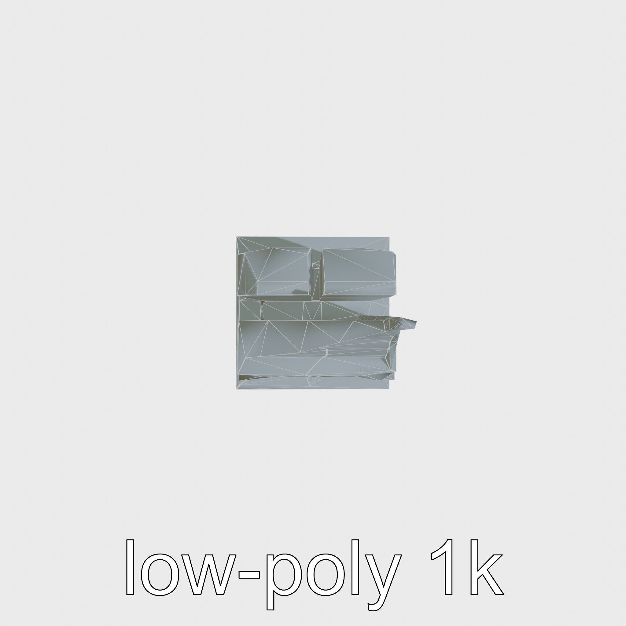 Futuristic Skyscraper Architectural Model Low-poly 3D model_24