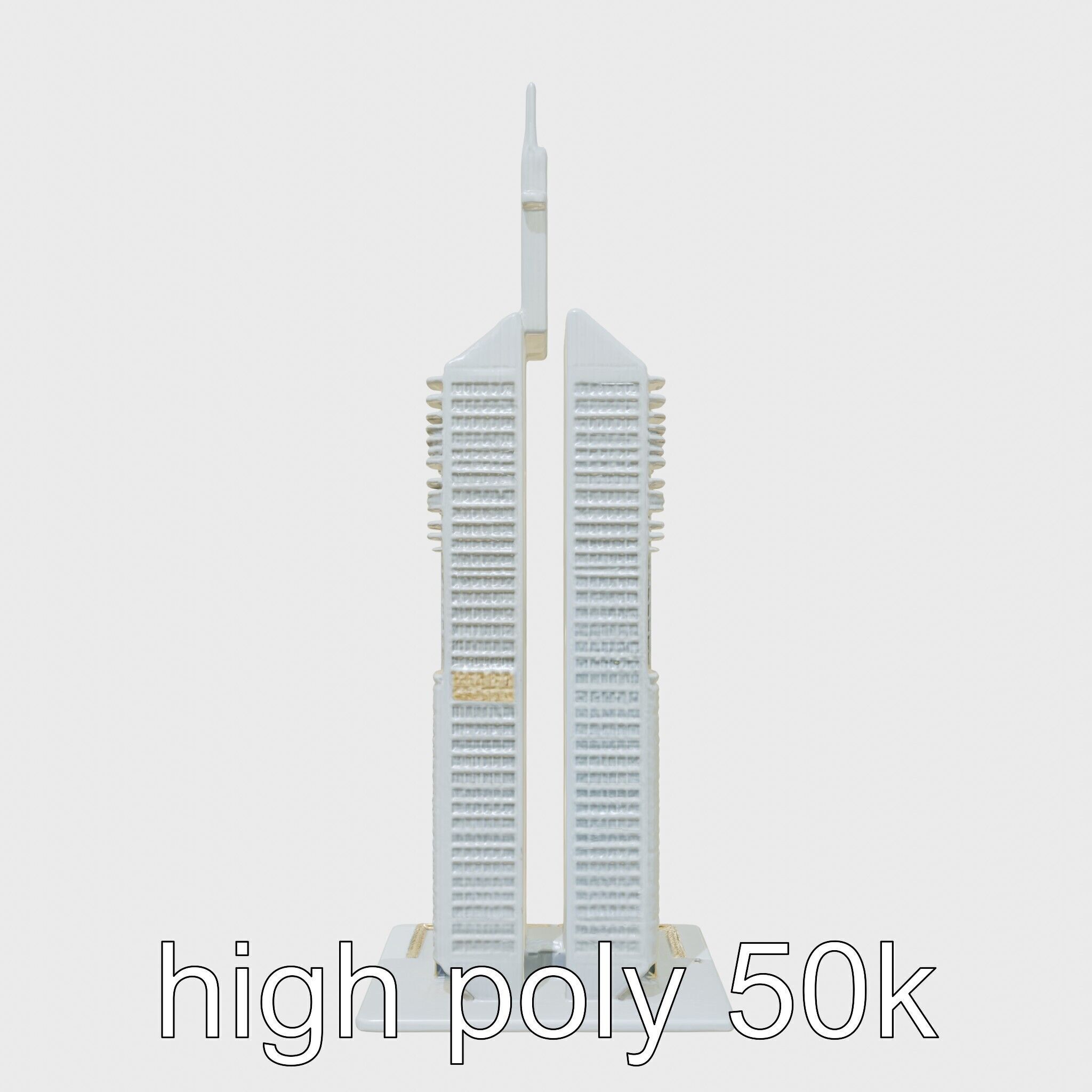 Futuristic Skyscraper Architectural Model Low-poly 3D model_11