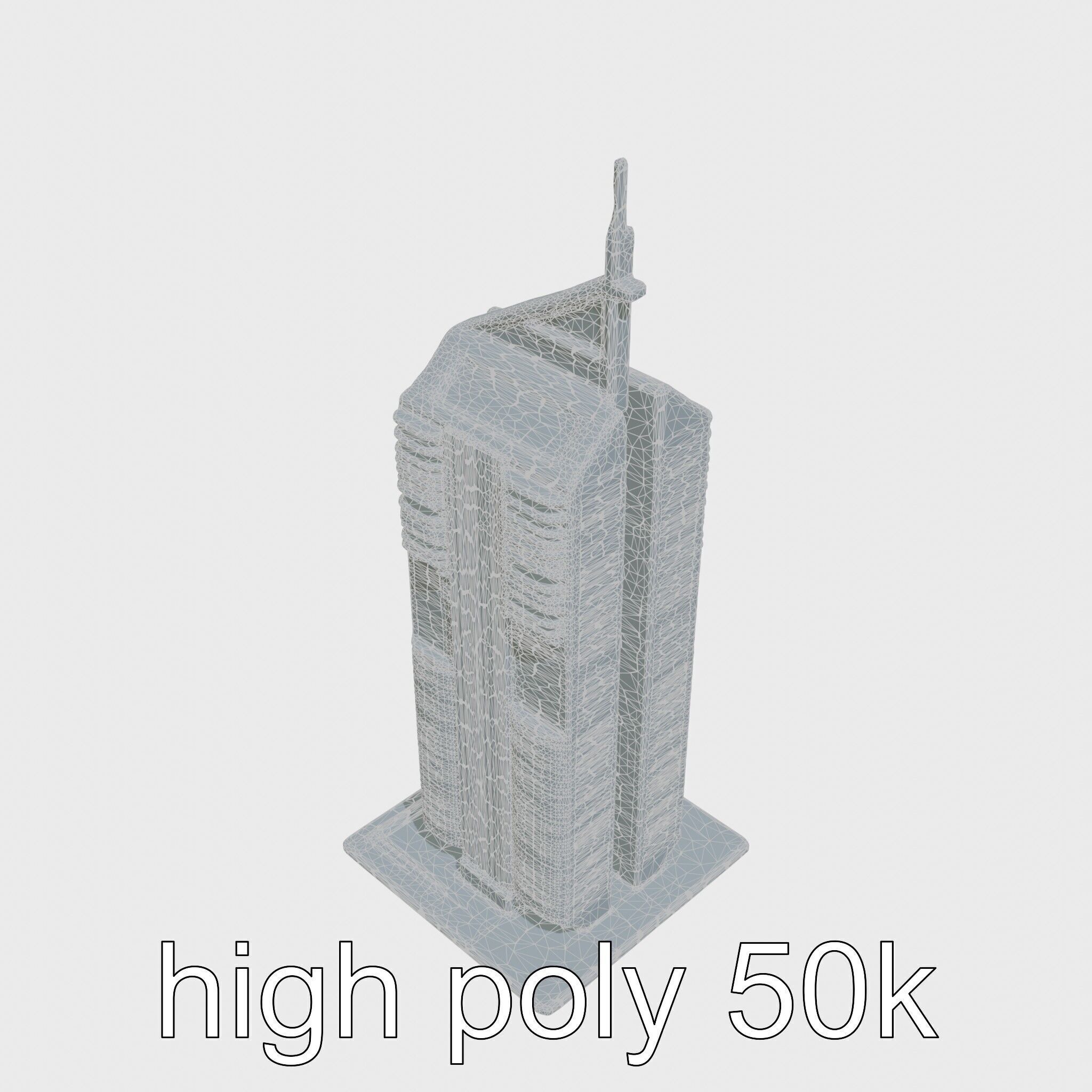 Futuristic Skyscraper Architectural Model Low-poly 3D model_26