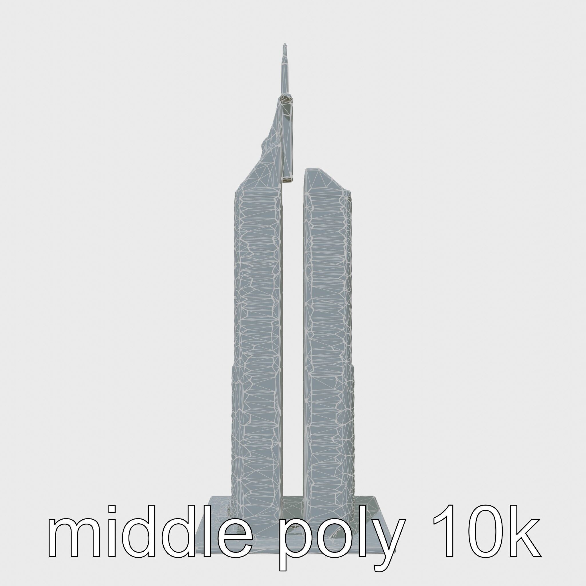 Futuristic Skyscraper Architectural Model Low-poly 3D model_14