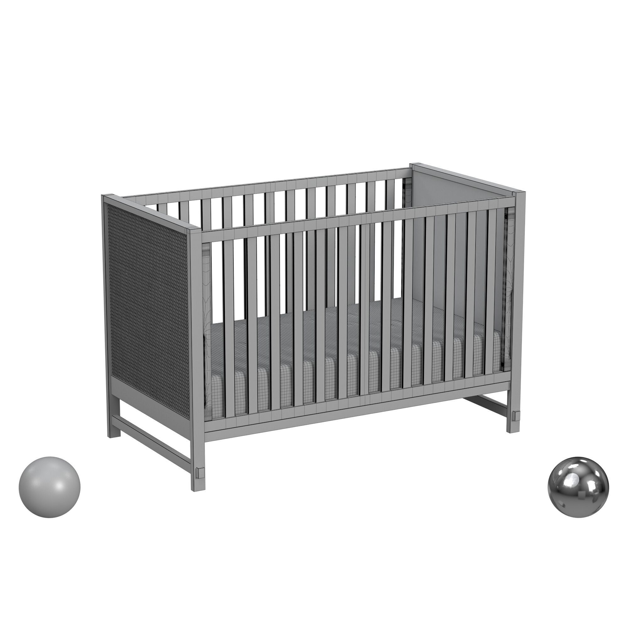 Margot 3-in-1 Convertible Crib 3D model_3