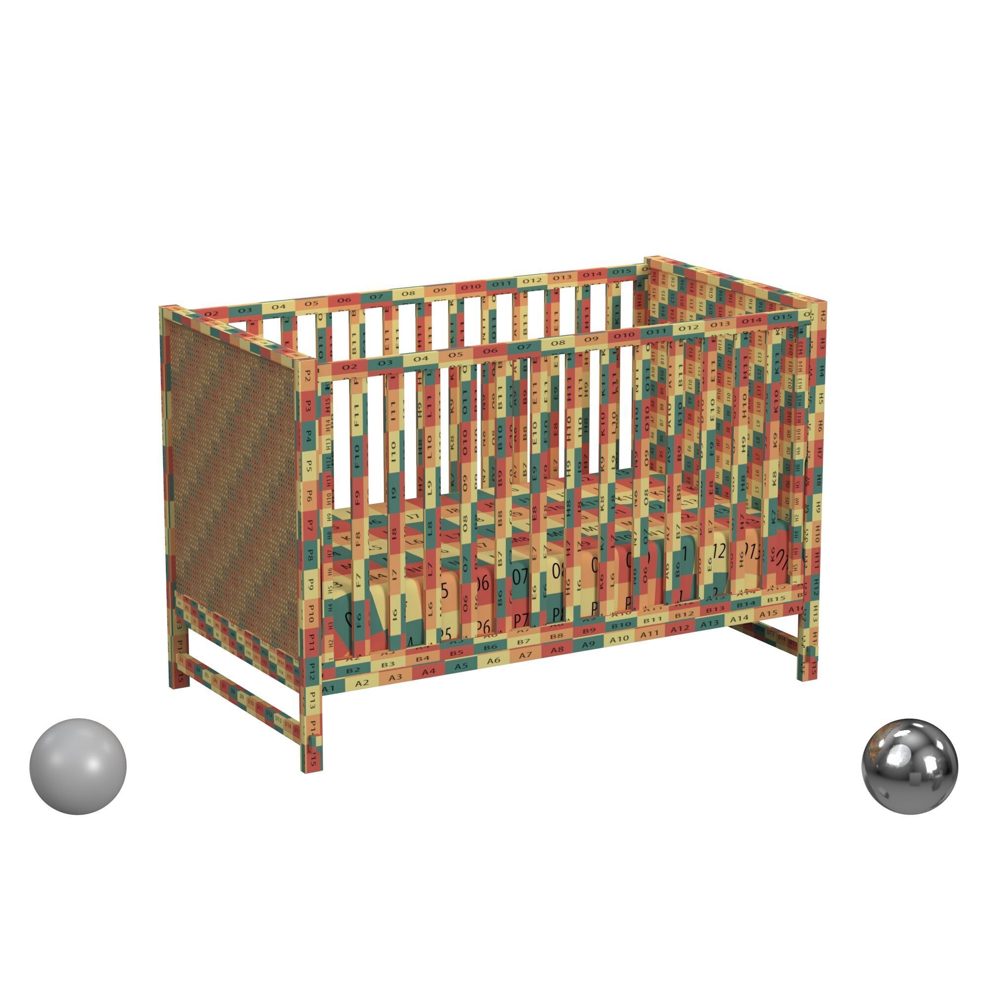 Margot 3-in-1 Convertible Crib 3D model_2