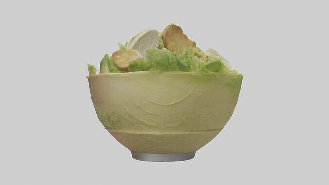 Caesar salad model 3D model 2