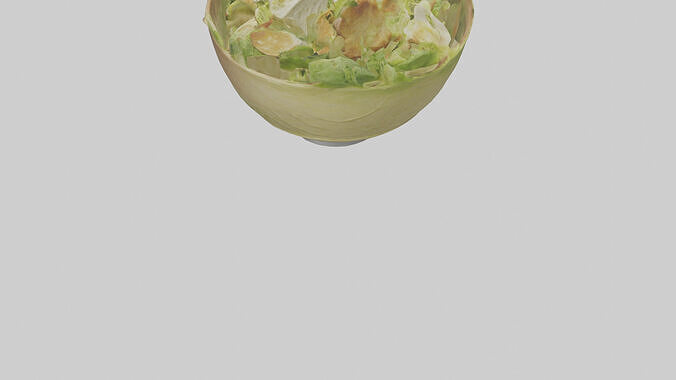 Caesar salad model 3D model 4