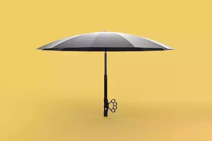 SELF DEFENSE UMBRELLA SAFETY FINGER HOLE GRIP FLASHLIGHT TORCH