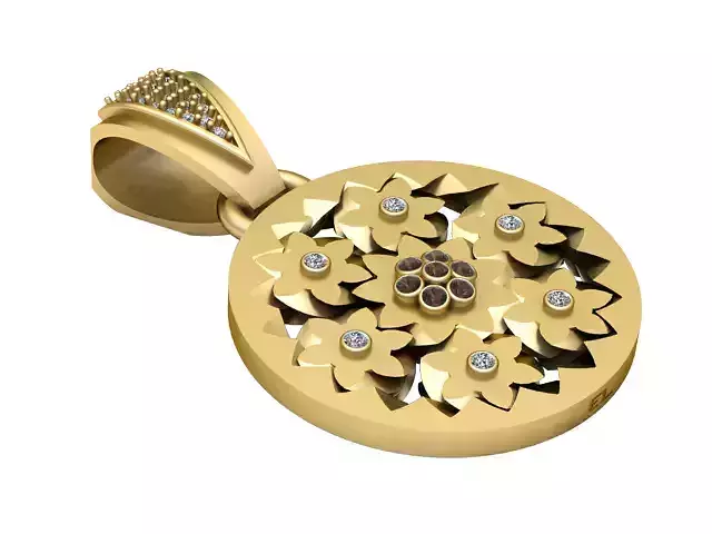 FANCY DESIGN COIN PENDANT 3D PRINTABLE MODEL 