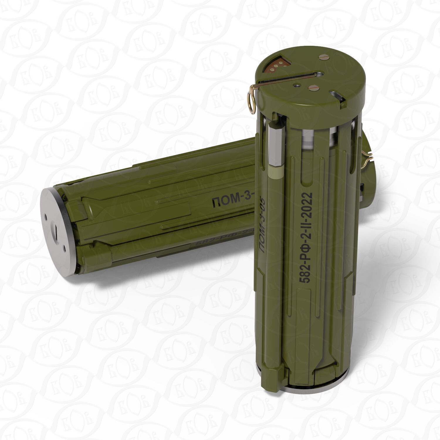 POM 3 Russian fragmentation landmine 3Dprinable moulage 3D model_1