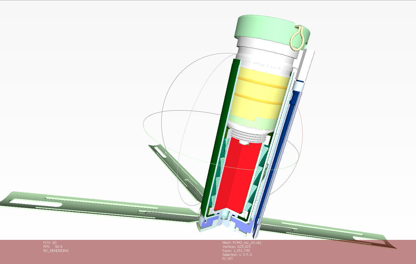 POM 3 Russian fragmentation landmine 3Dprinable moulage 3D model_20