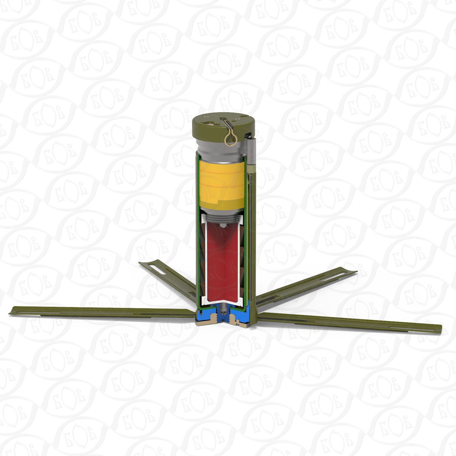 POM 3 Russian fragmentation landmine 3Dprinable moulage 3D model_3