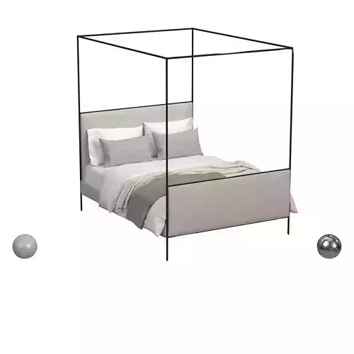 Dahlia Hand-Forged Steel Framed Upholstered Canopy