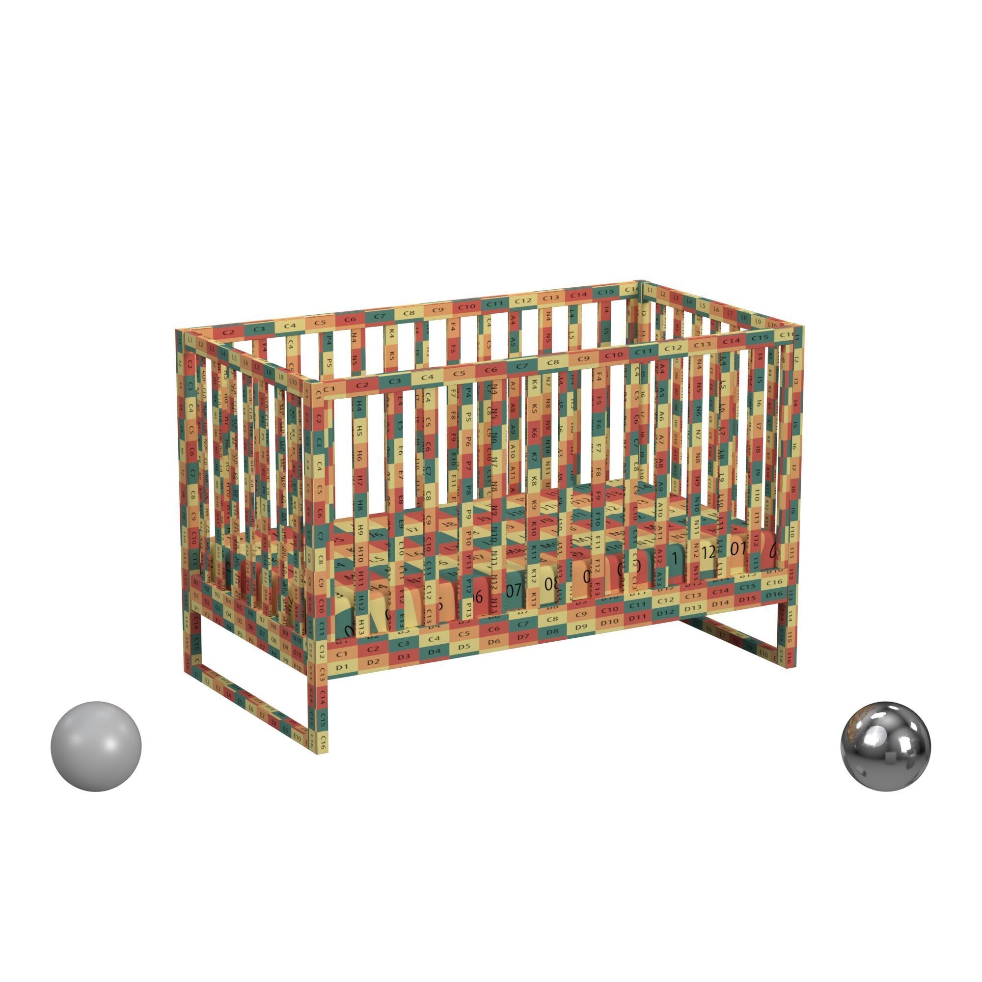 Hunter 3in1 Convertible Crib 3D model_2