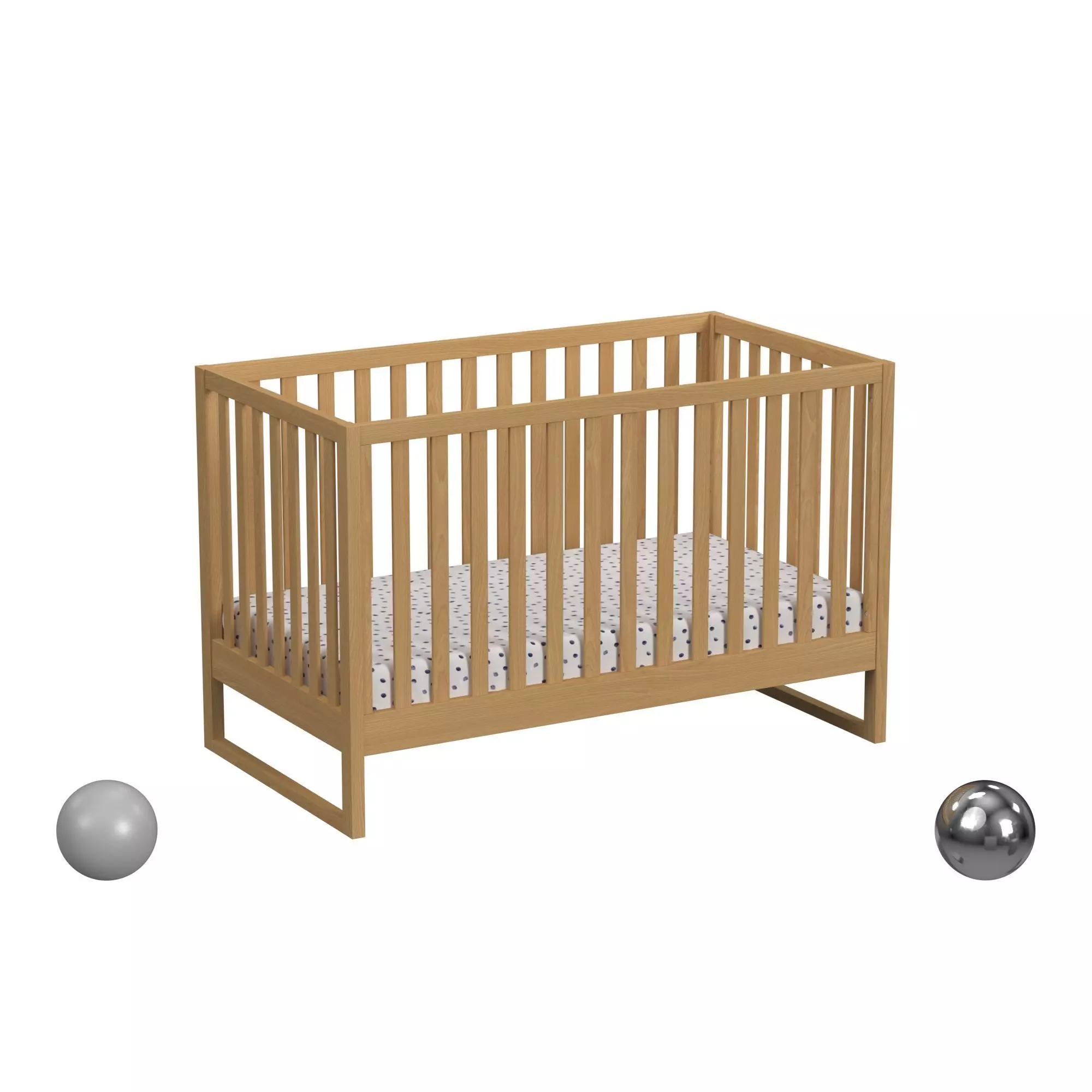 Hunter 3in1 Convertible Crib 3D model_0
