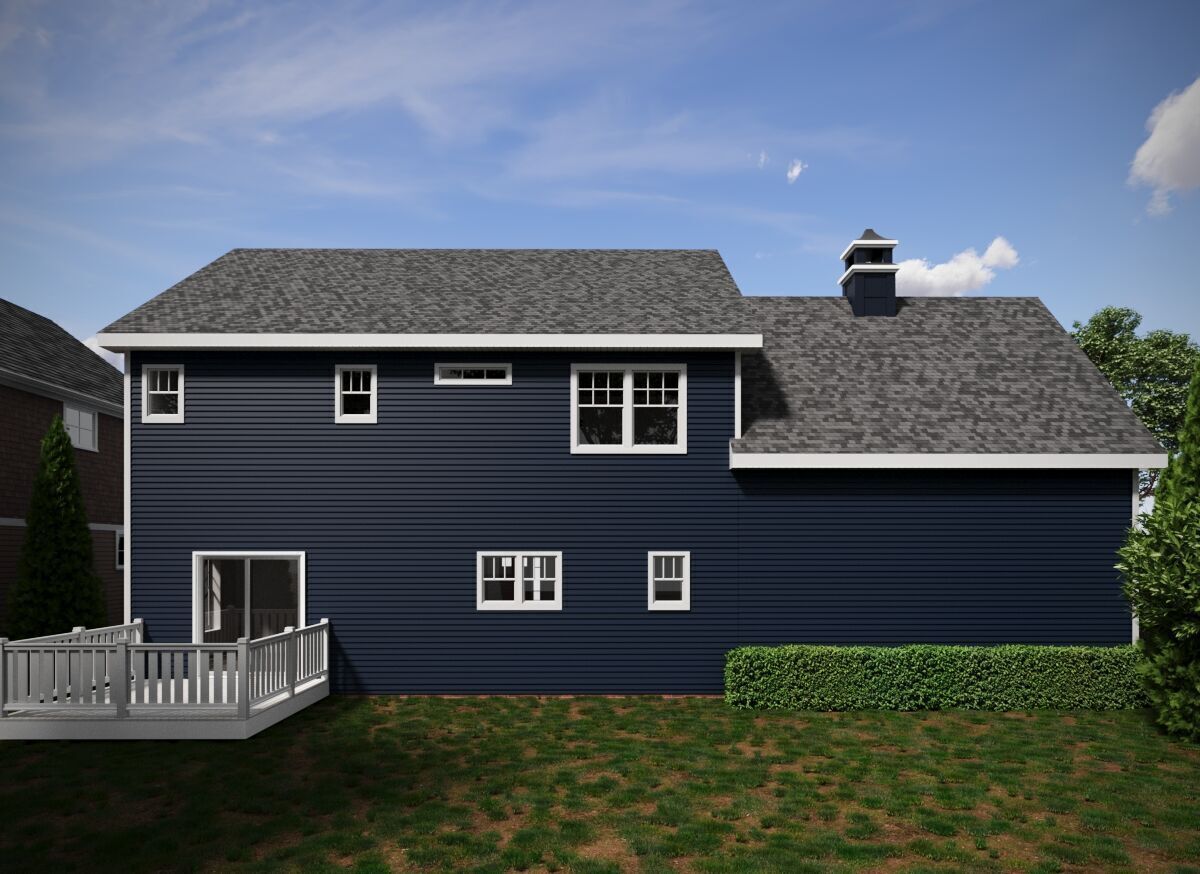 Set of 3 American Style Houses Architectural 3D Models 3D model_4