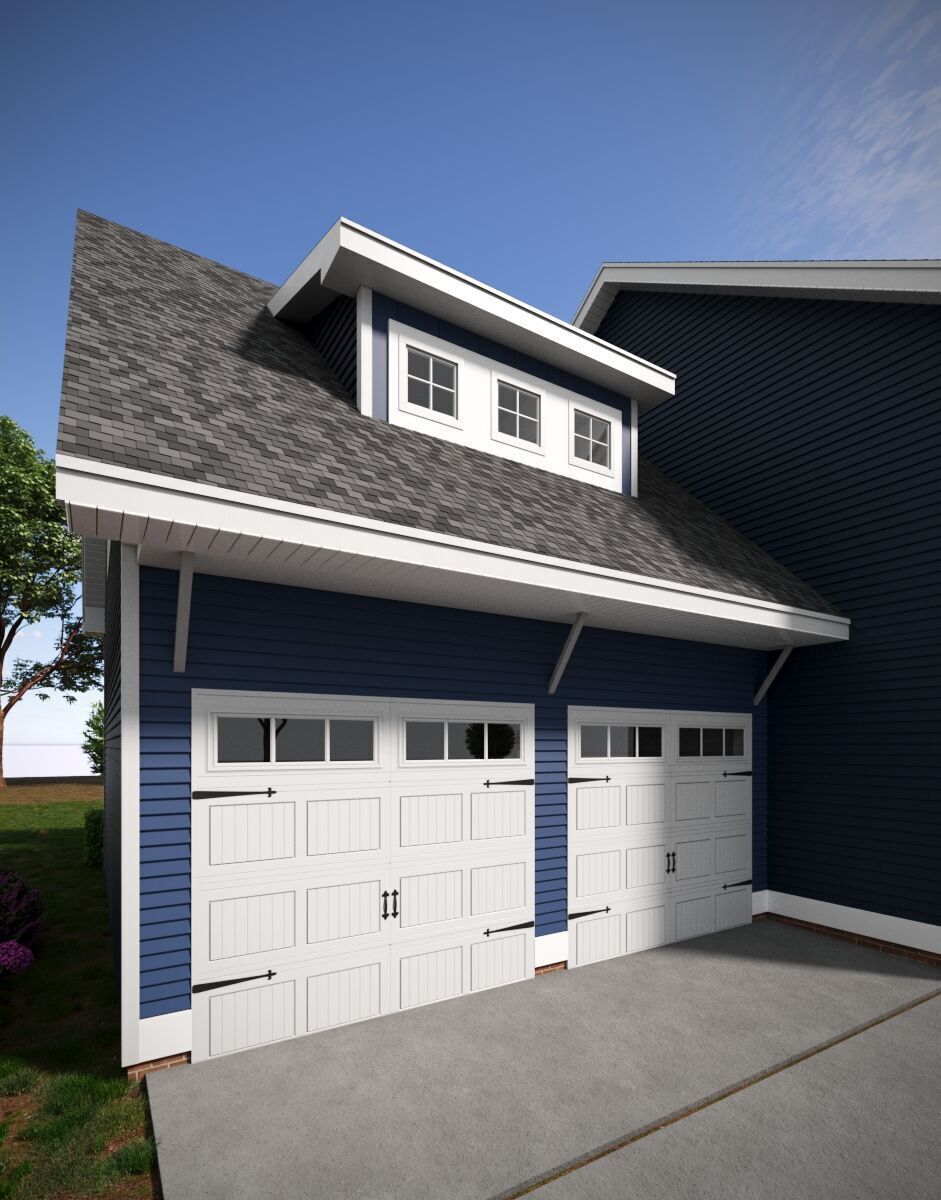 Set of 3 American Style Houses Architectural 3D Models 3D model_11