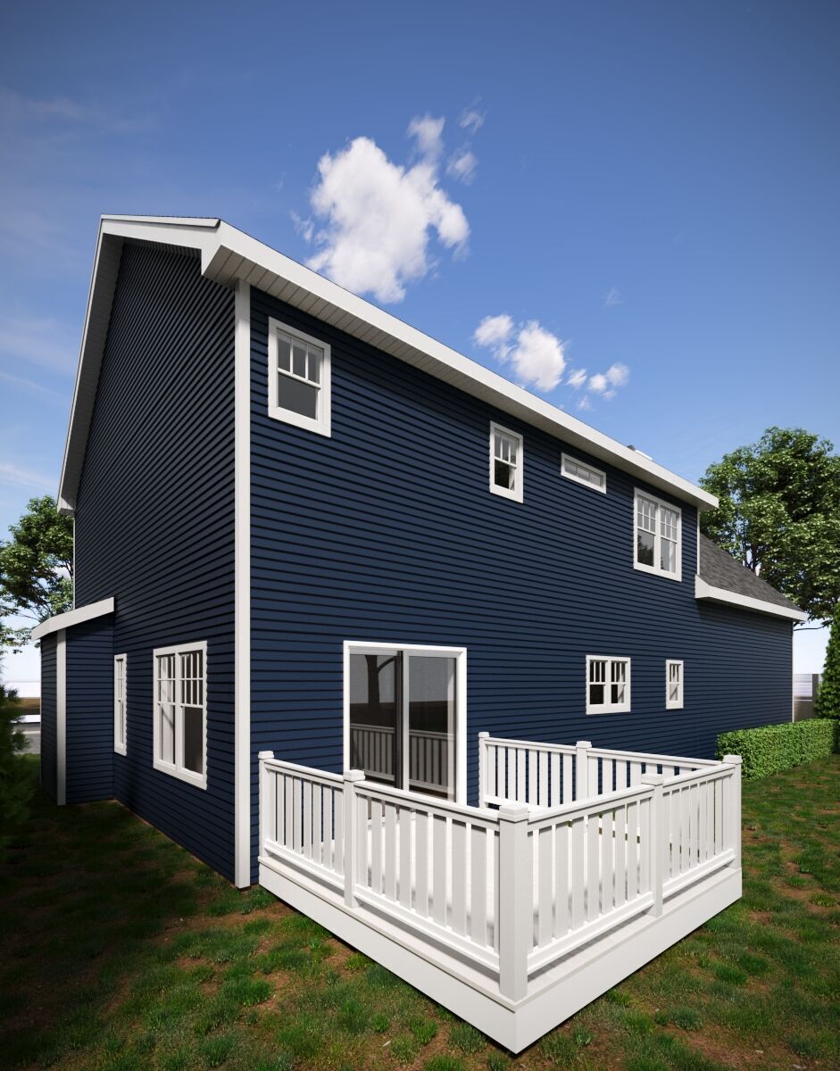 Set of 3 American Style Houses Architectural 3D Models 3D model_9