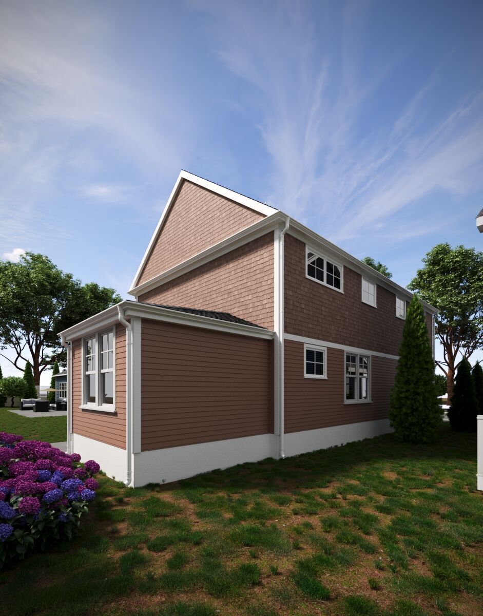 Set of 3 American Style Houses Architectural 3D Models 3D model_8