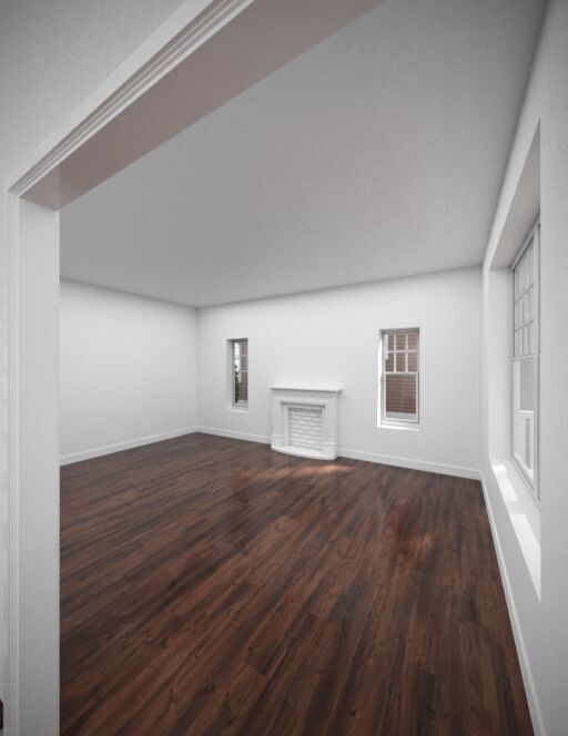 Set of 3 American Style Houses Architectural 3D Models 3D model_23