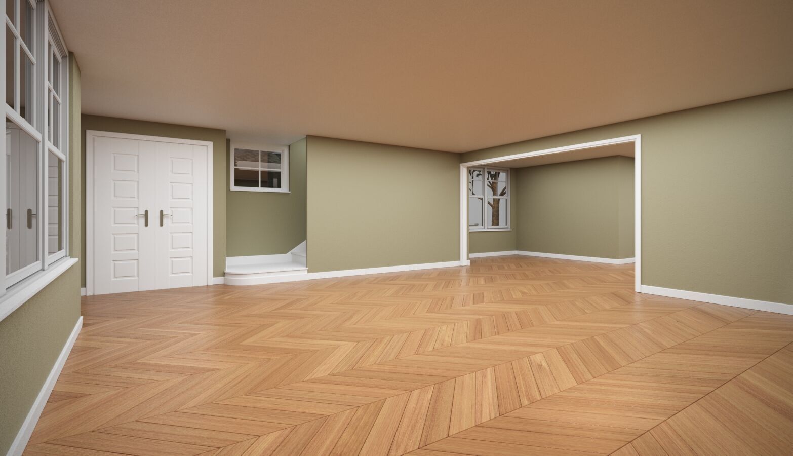 Set of 3 American Style Houses Architectural 3D Models 3D model_18