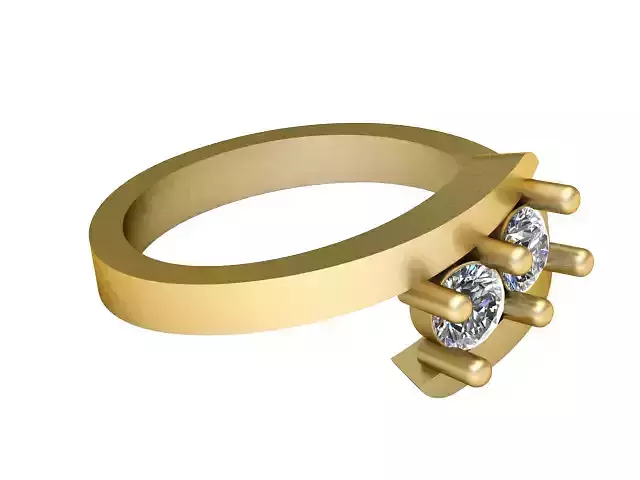 SOLITAIRE DIAMOND RING 3D PRINTABLE MODEL 