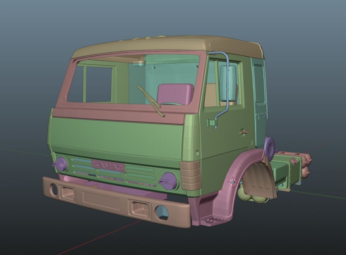 KAMAZ 5350 WPL  B36 Printable truck 3D print model_17