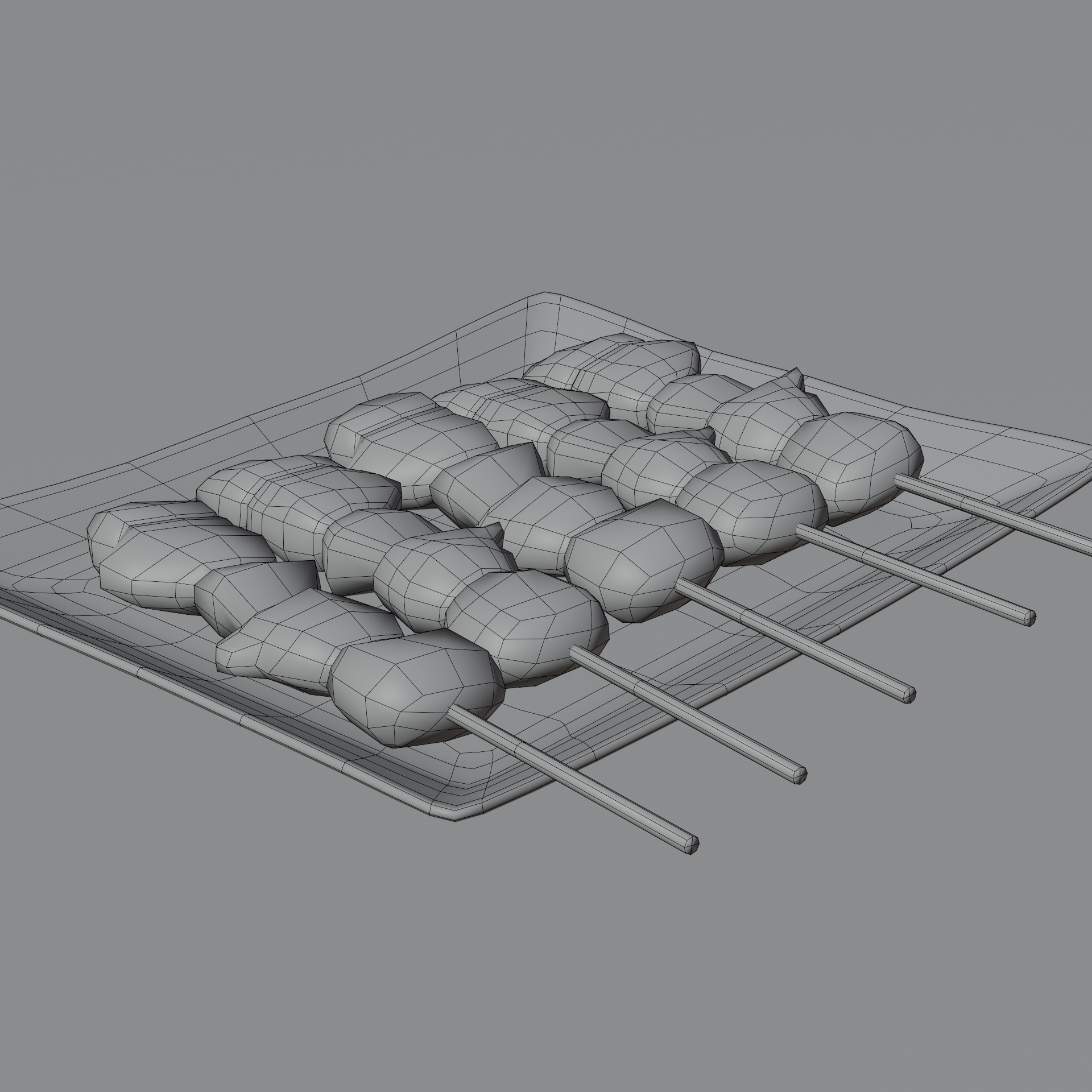 Yakitori Free Free low-poly 3D model_8