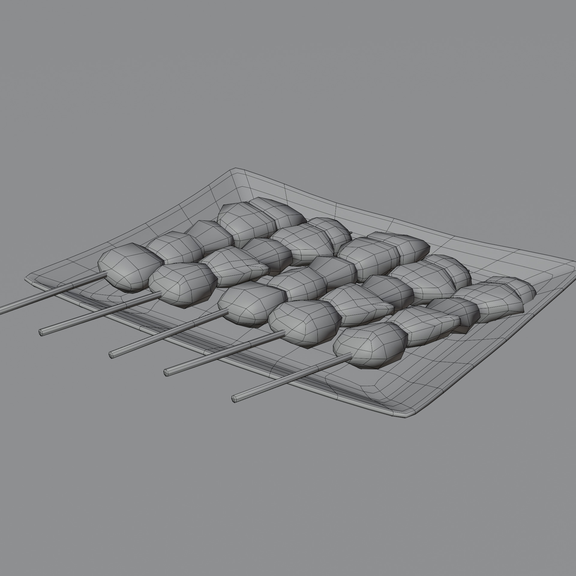 Yakitori Free Free low-poly 3D model_9