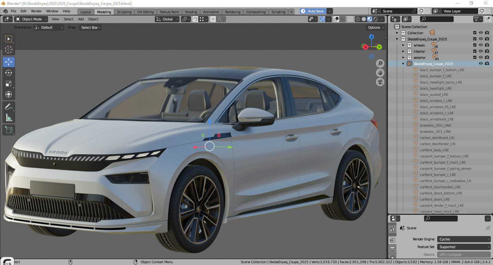 Skoda Enyaq Coupe 2025 3D model_31
