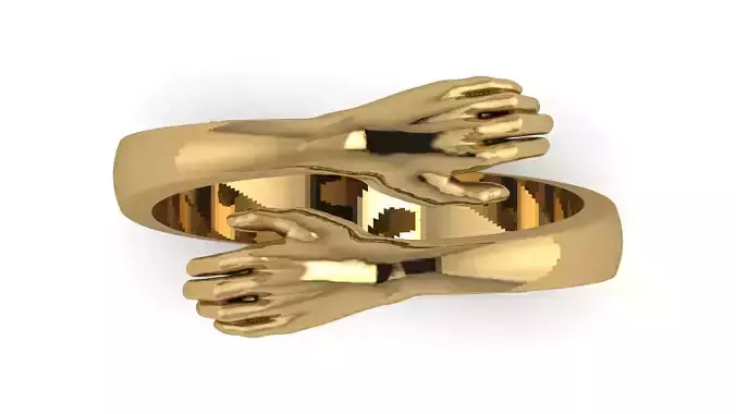 Resizeable Hug Ring 3D Printable Model