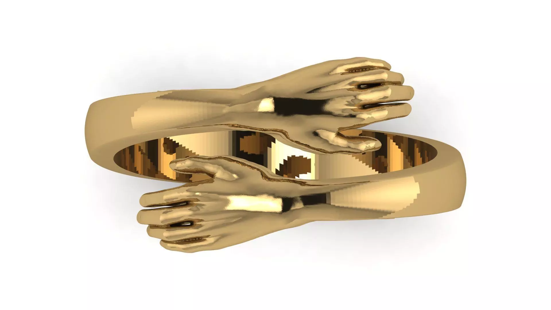 Resizeable Hug Ring 3D Printable Model 3D print model_0