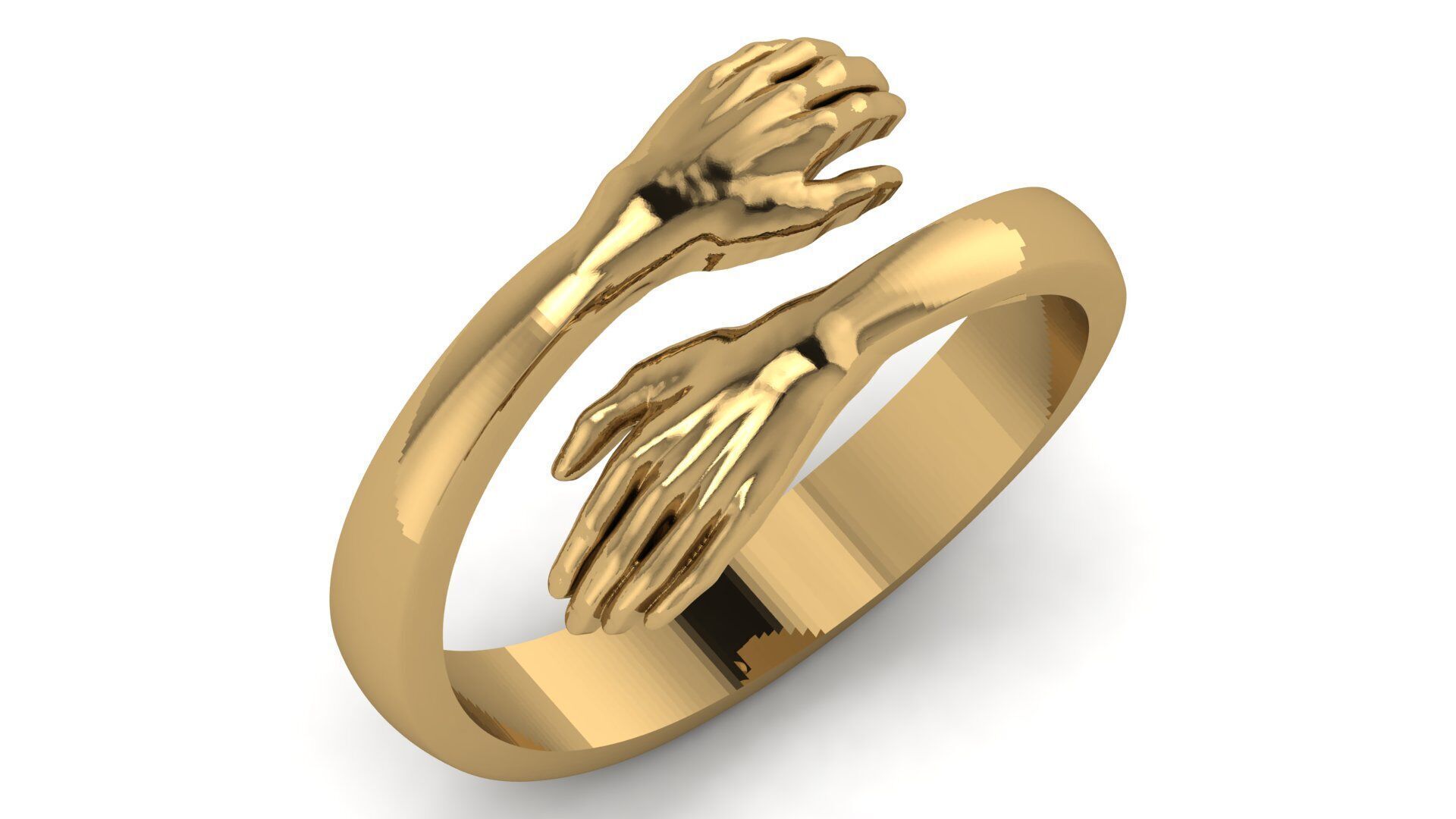Resizeable Hug Ring 3D Printable Model 3D print model_1