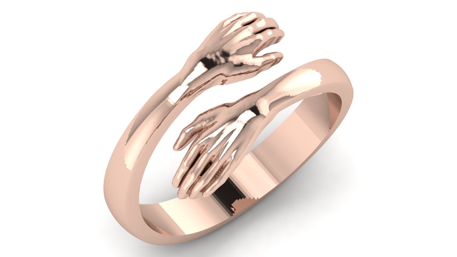 Resizeable Hug Ring 3D Printable Model 3D print model_3