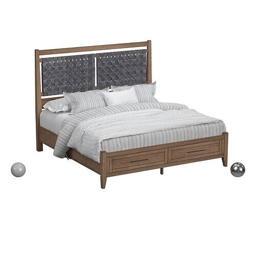 Oslo King Storage Bed 3D model